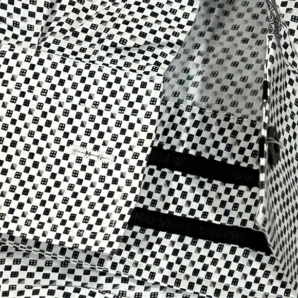 Robert Graham XL TG Speckled Black Pattern Dress Button Front Shirt Lux - Picture 5 of 9